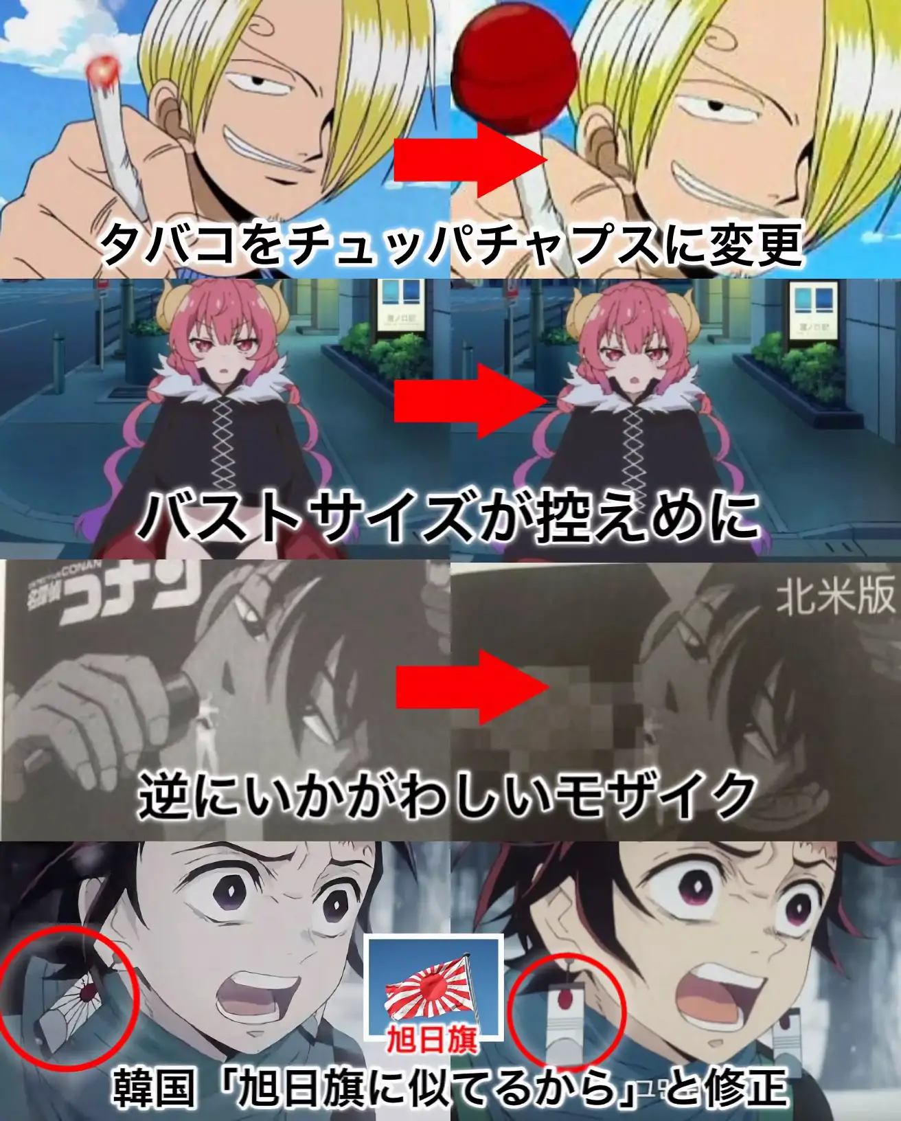 Censura en el anime fuera de Japón