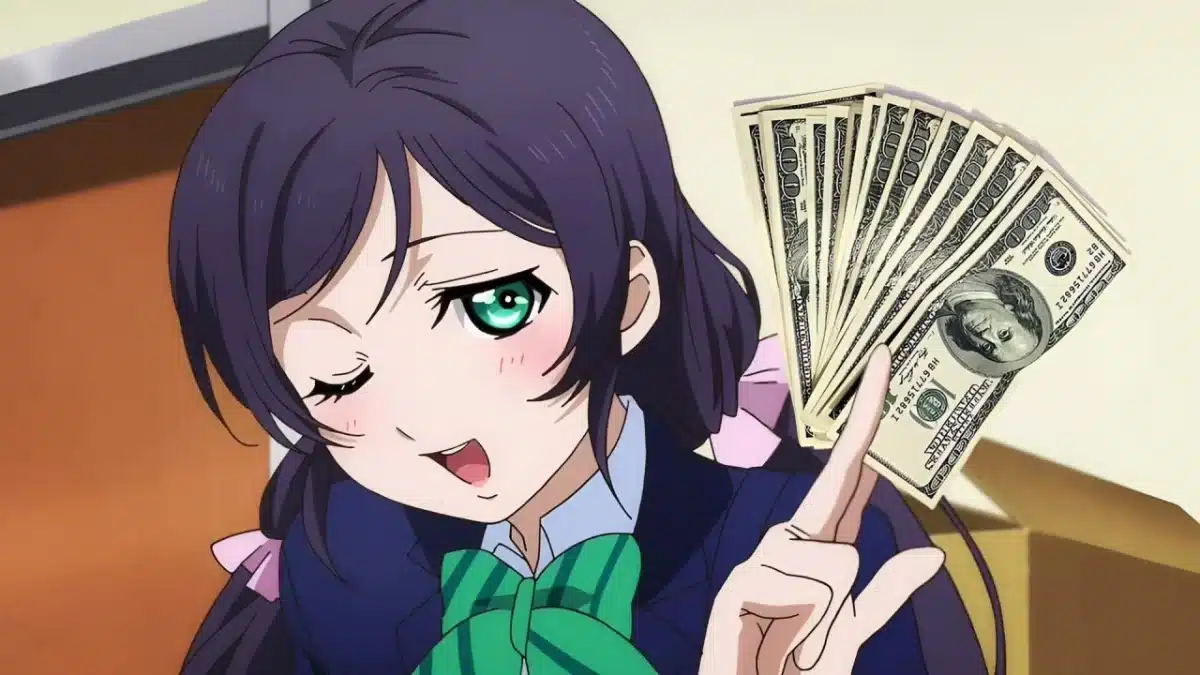 Chica anime dinero