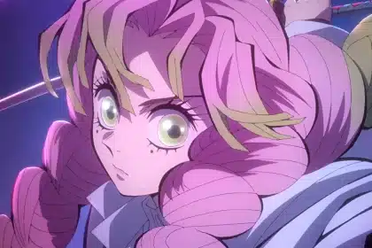 Mitsuri promotes the Demon Slayer: Kimetsu no Yaiba Infinity Castle film in visuals.