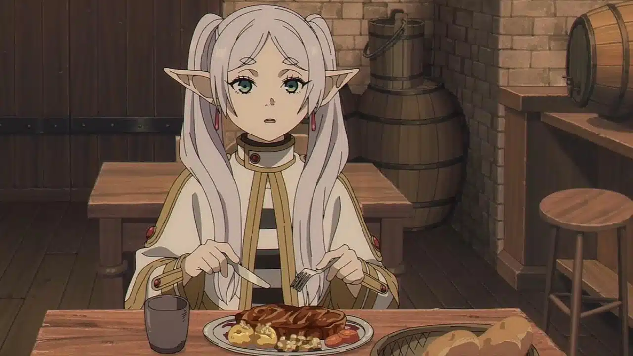 Frieren comiendo