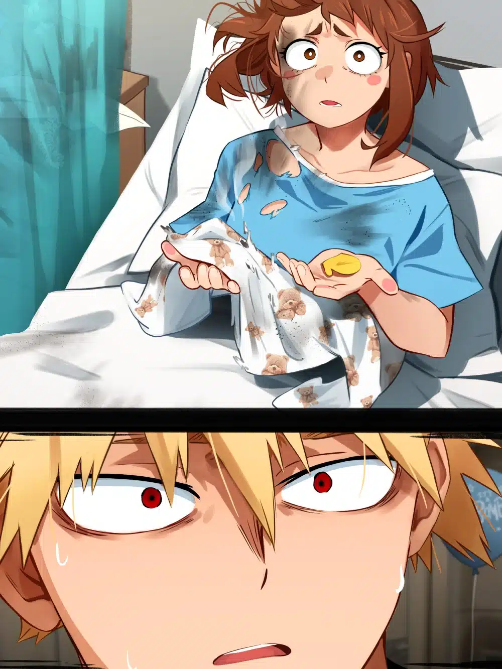 My Hero Academia El bebe Uraraka Bakugo explota
