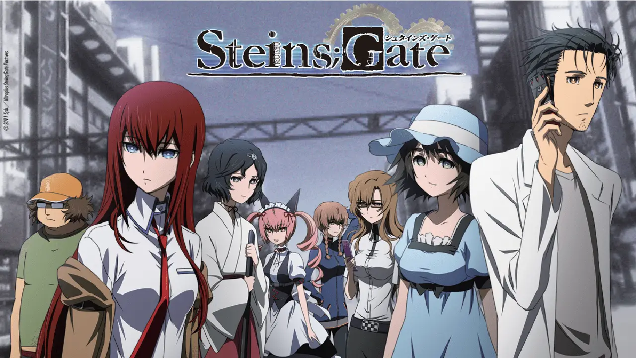 Rintaro Okabe, Mayuri Shiina, and Kurisu Makise from Steins;Gate