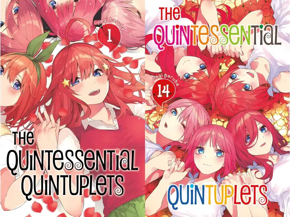 Manga The Quintessential Quintuplets volumen 1 y 14
