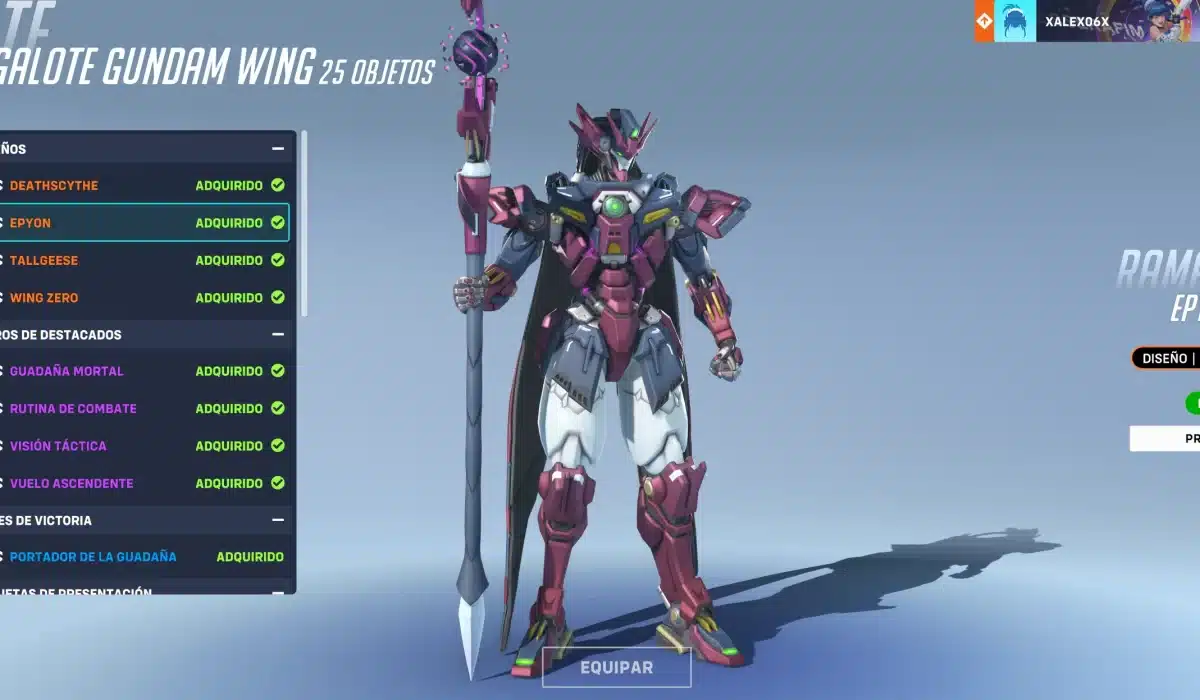 Así lucen las skins de Gundam en Overwatch 2