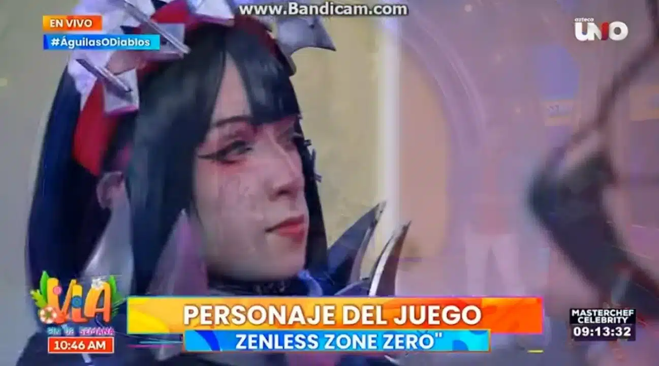 Ellen Joe y Hatsune miku visitan Venga la alegría 