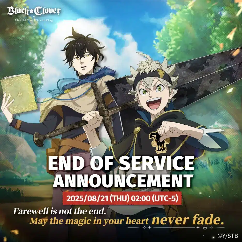 Malas noticias para los fans de Black Clover