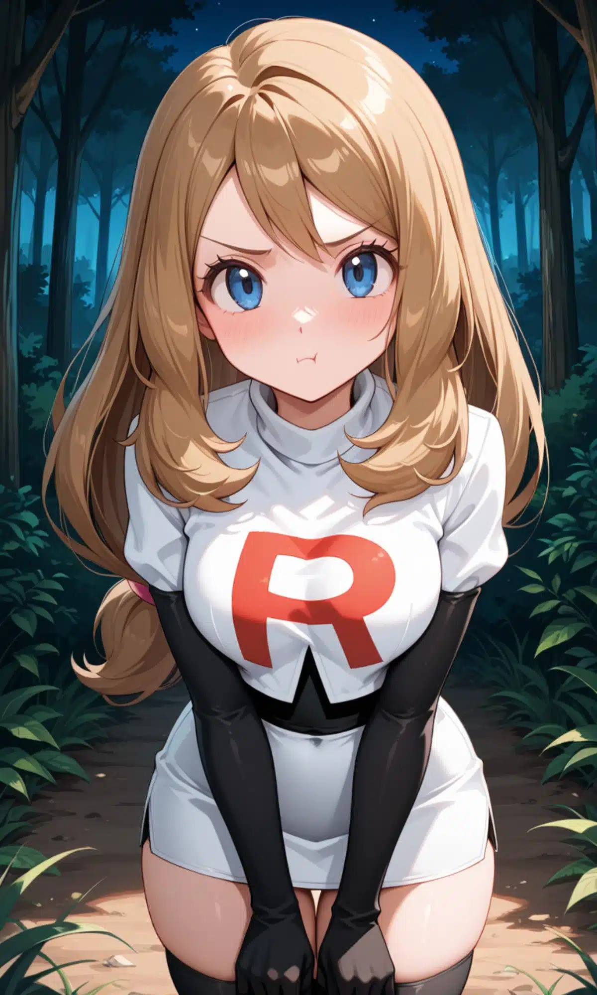 Serena as Team Rocket villain in another pose