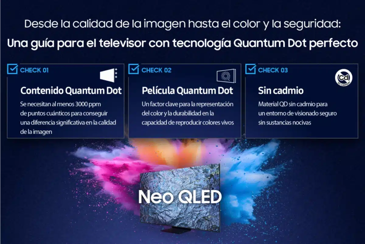 Televisor Samsung QLED guia de cetificados