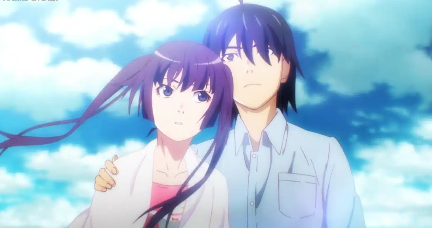 Koyomi Araragi and Hitagi Senjougahara from Zoku Owarimonogatari
