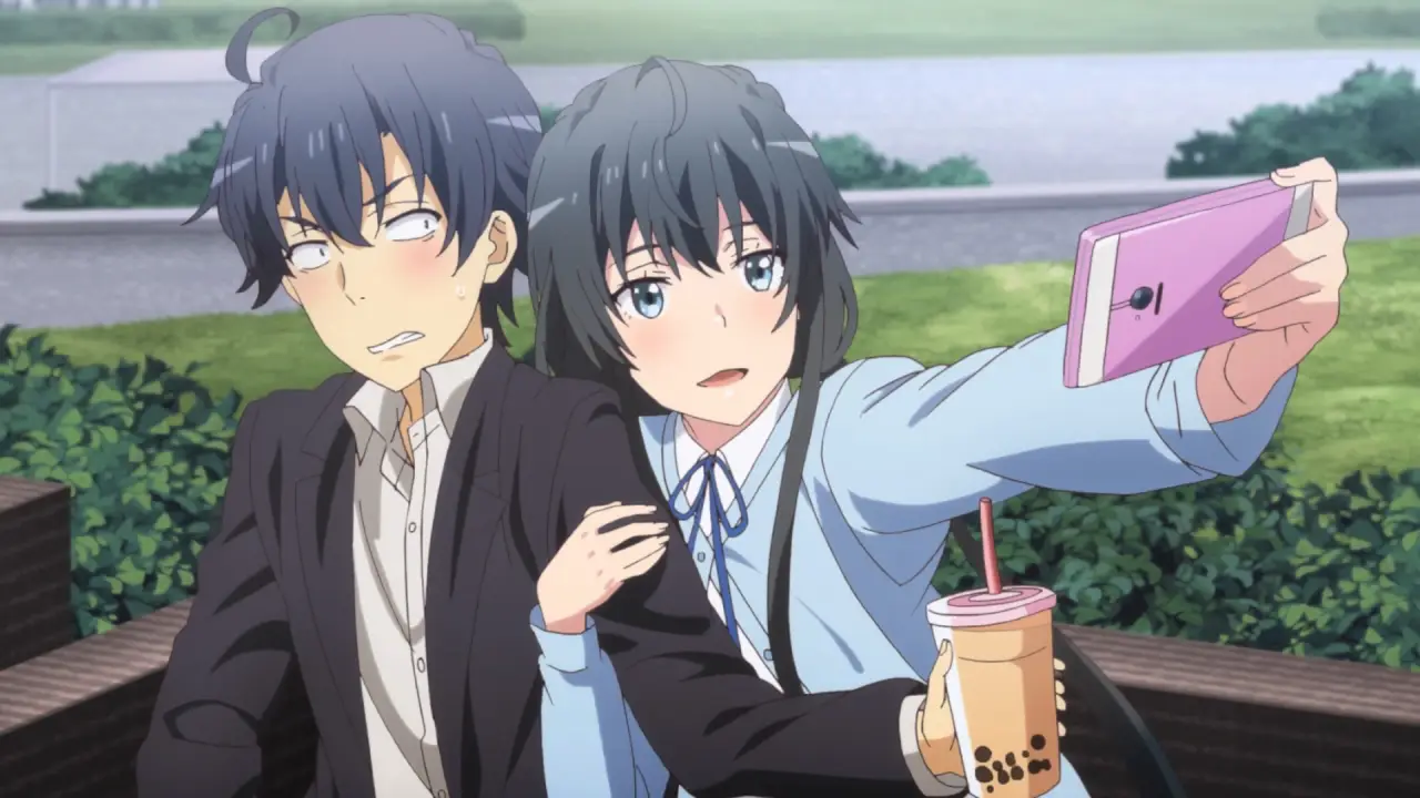 Yukino Yukinoshita, Yui Yuigahama, and Hachiman Hikigaya from My Teen Romantic Comedy SNAFU