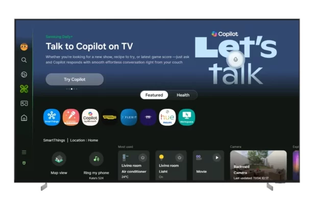 La IA de Microsoft llega a monitores y TVs de Samsung