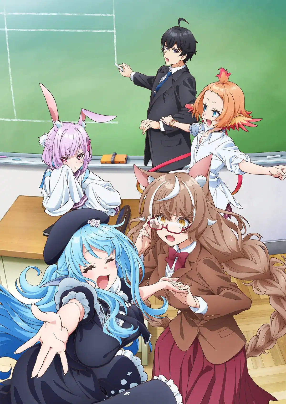 Misanthropic Teacher in Demi-Human Classroom (Jingai Kyoushitsu no Ningengirai Kyoushi) - Anime visual