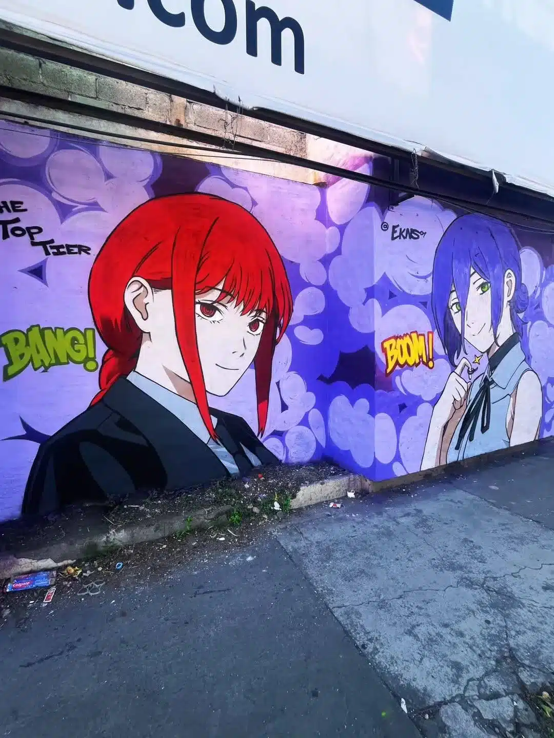 Vandalizan mural de Reze y Makima en México