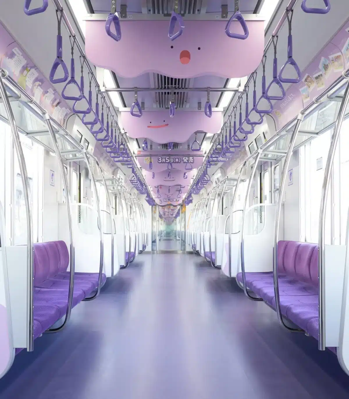 Ditto invade el metro de Tokio para celebrar lo nuevo de Pokémon