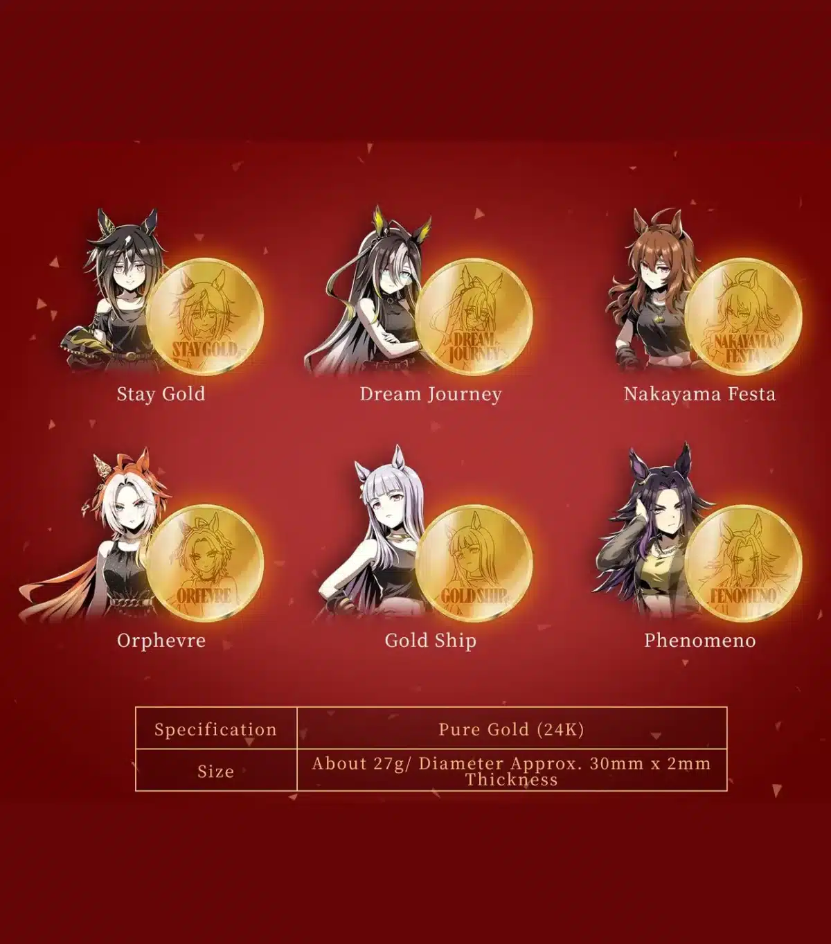 ¿La recompensa definitiva de Gold Ship? Umamusume regala monedas de oro real de 24 quilates a seis afortunados