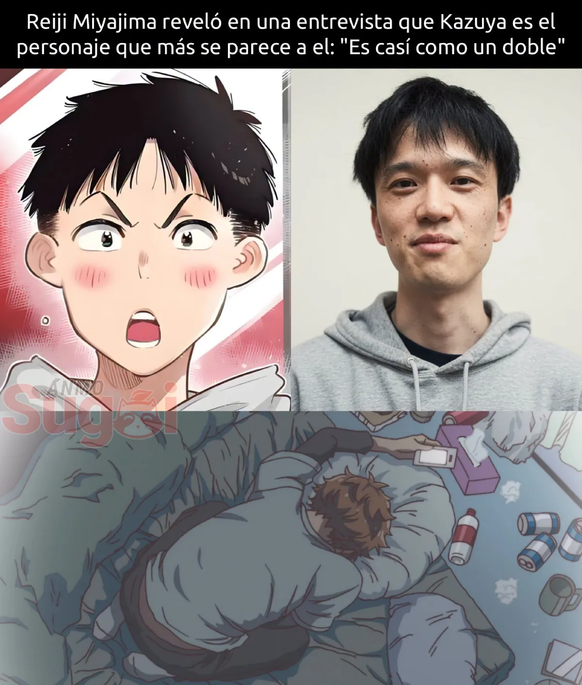 Reiji Miyajima, autor de Rent-a-Girlfriend, confirma que Kazuya es prácticamente su doble y reaviva el meme favorito del fandom